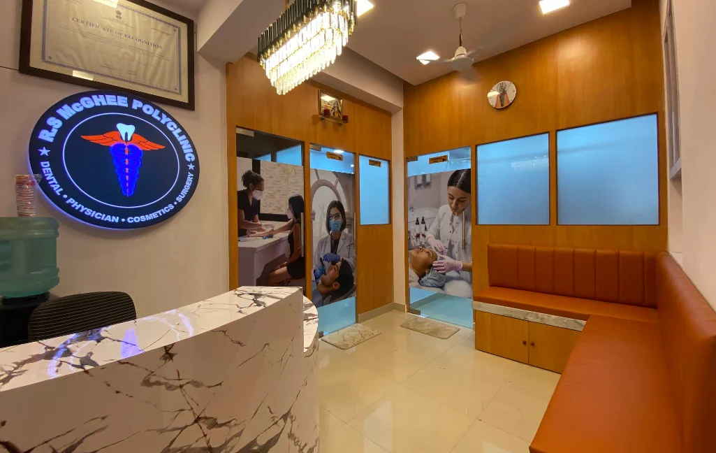 Clinic reception and waiting area